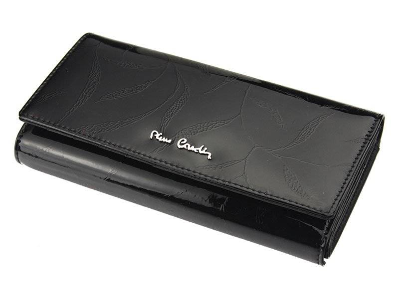 Duży portfel damski z efektownym motywem tłoczonych liści - Pierre Cardin