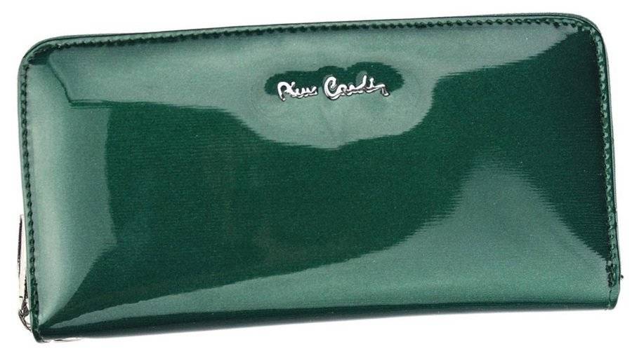 Duży portfel damski z lakierowanej skóry naturalnej — Pierre Cardin