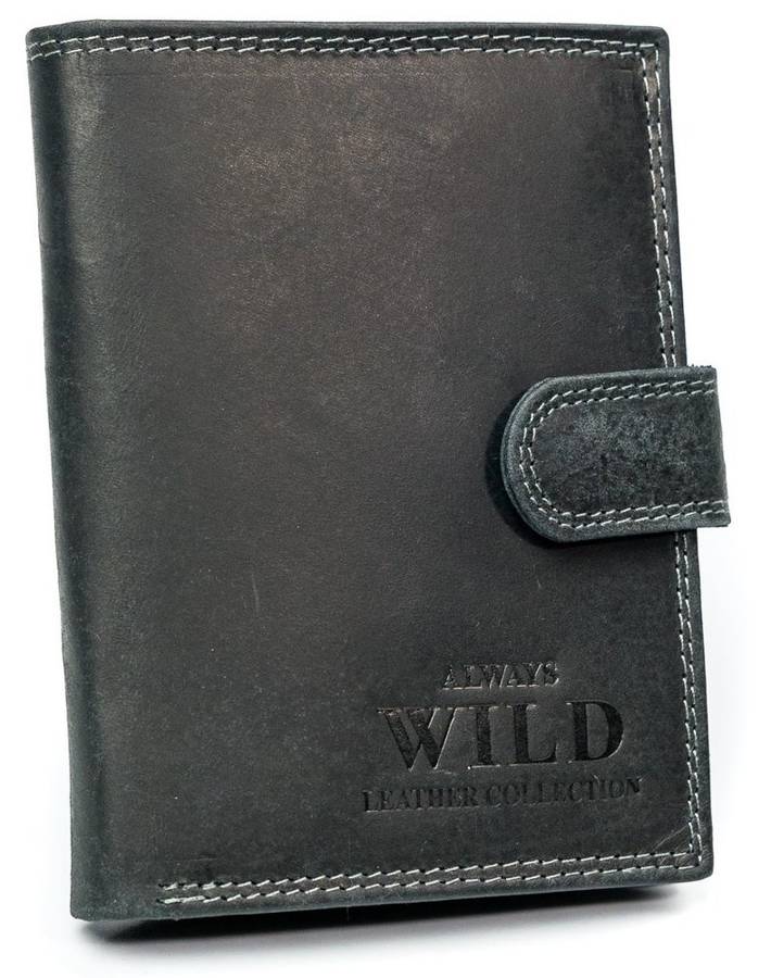 Duży portfel skórzany dla mężczyzny z RFID Stop — Always Wild