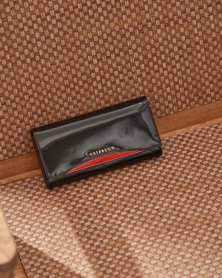 Duży skórzany portfel damski z portmonetką na bigiel RFID - Peterson