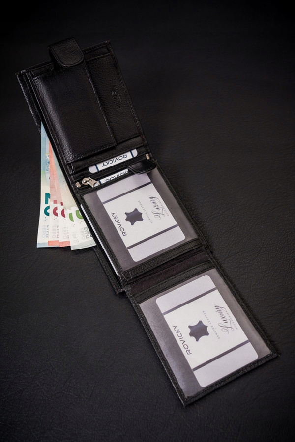 Duży, skórzany portfel męski z systemem RFID - 4U Cavaldi