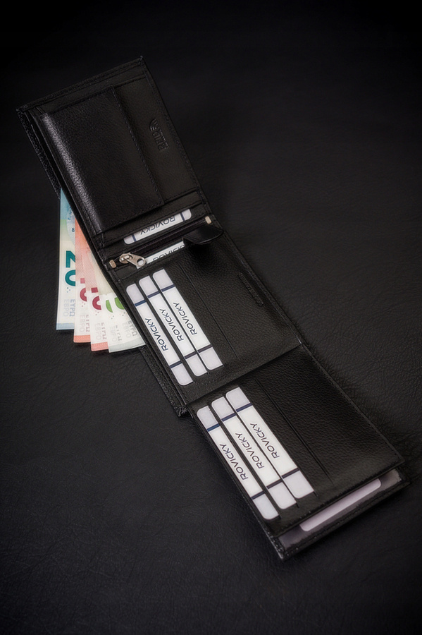 Duży, skórzany portfel męski z systemem RFID - 4U Cavaldi