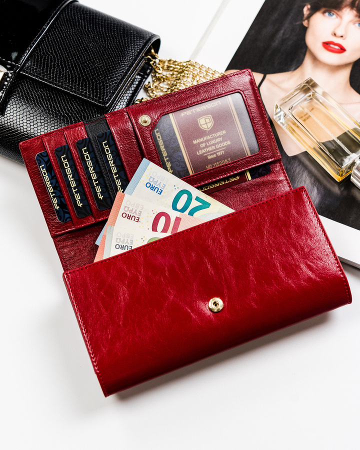 Elegancki portfel na karty z ochroną RFID - Peterson