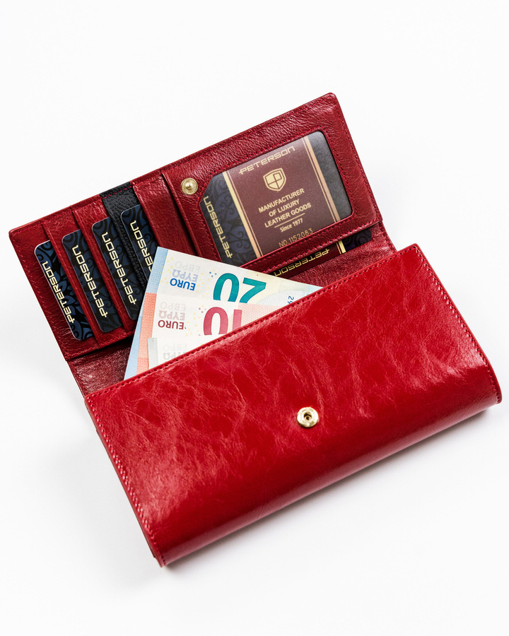 Elegancki portfel na karty z ochroną RFID - Peterson