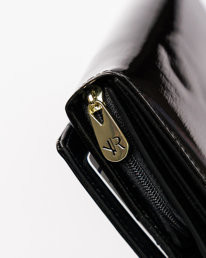 Elegancki, skórzany portfel damski z ochroną RFID — Rovicky