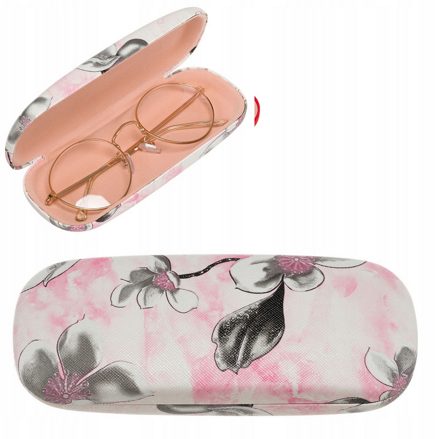 Eleganckie etui na okulary w kwiatowy wzór - 4U Cavaldi