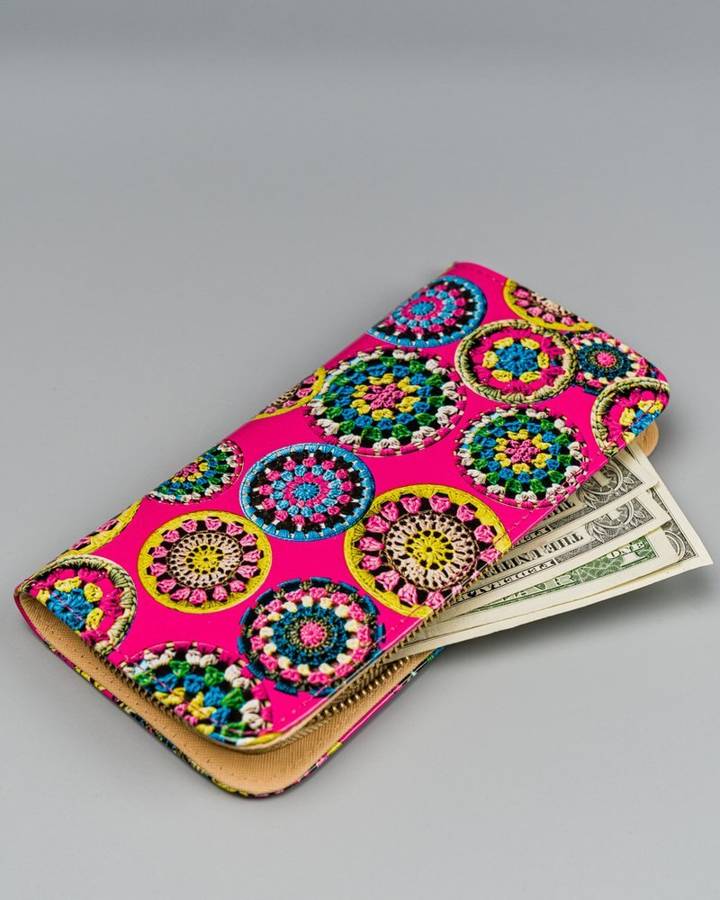Kolorowy dziewczęcy portfel piórnik dziecięcy eko