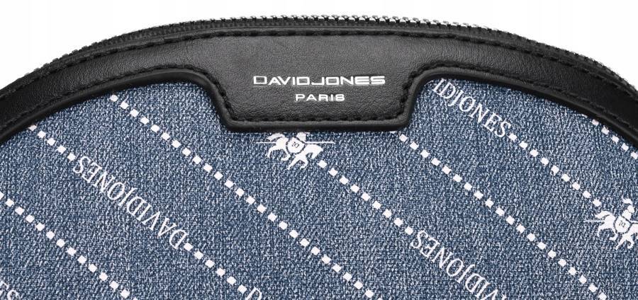 Listonoszka damska ze skóry ekologicznej imitującej jeans - David Jones