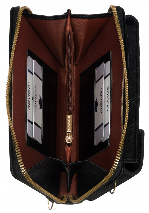Mini torebka-portfel damska ze skóry ekologicznej - 4U Cavaldi