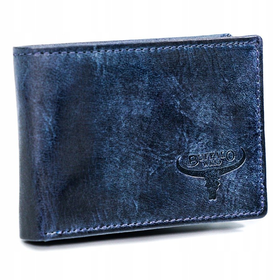 Niewielki portfel męski Buffalo Wild poziomy składany RFID