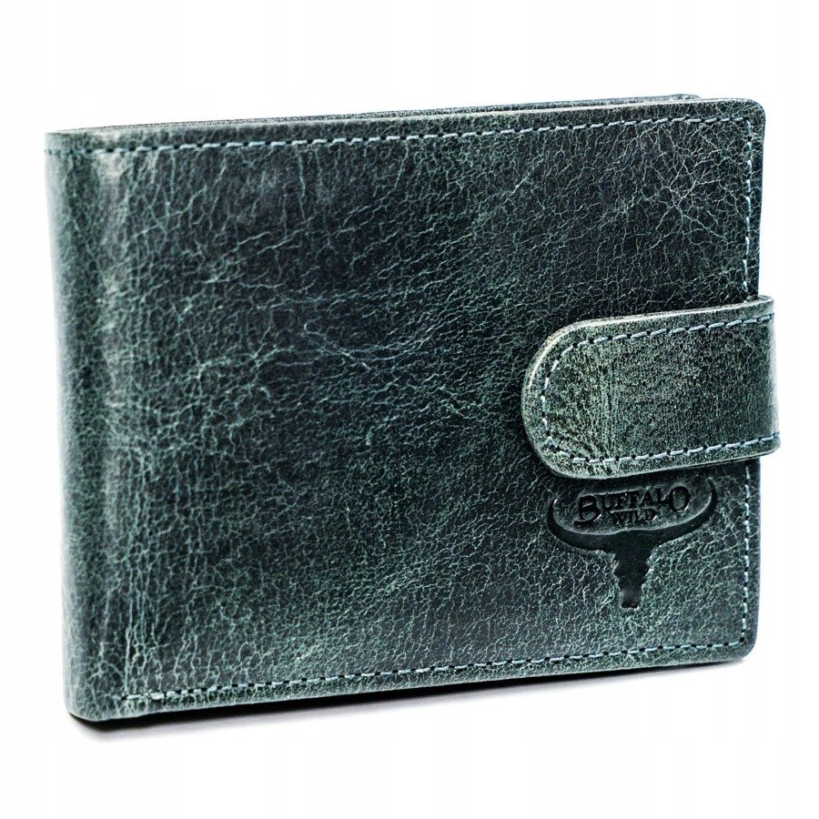 Niewielki portfel męski z funkcją RFID zapinany na zatrzask — Buffalo Wild