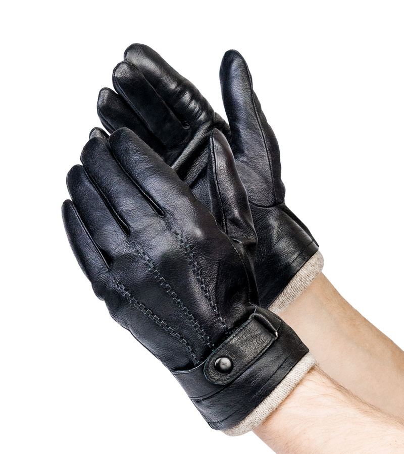 Oryginalne rękawiczki męskie ze skóry naturalnej z zapięciem -  Rovicky