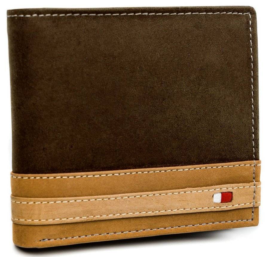 Oryginalny portfel męski ze skóry naturalnej z ochroną RFID — Always Wild
