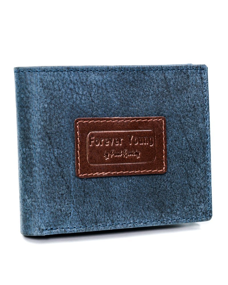 Piękny kolorowy portfel męski ze skóry naturalnej — Forever Young®