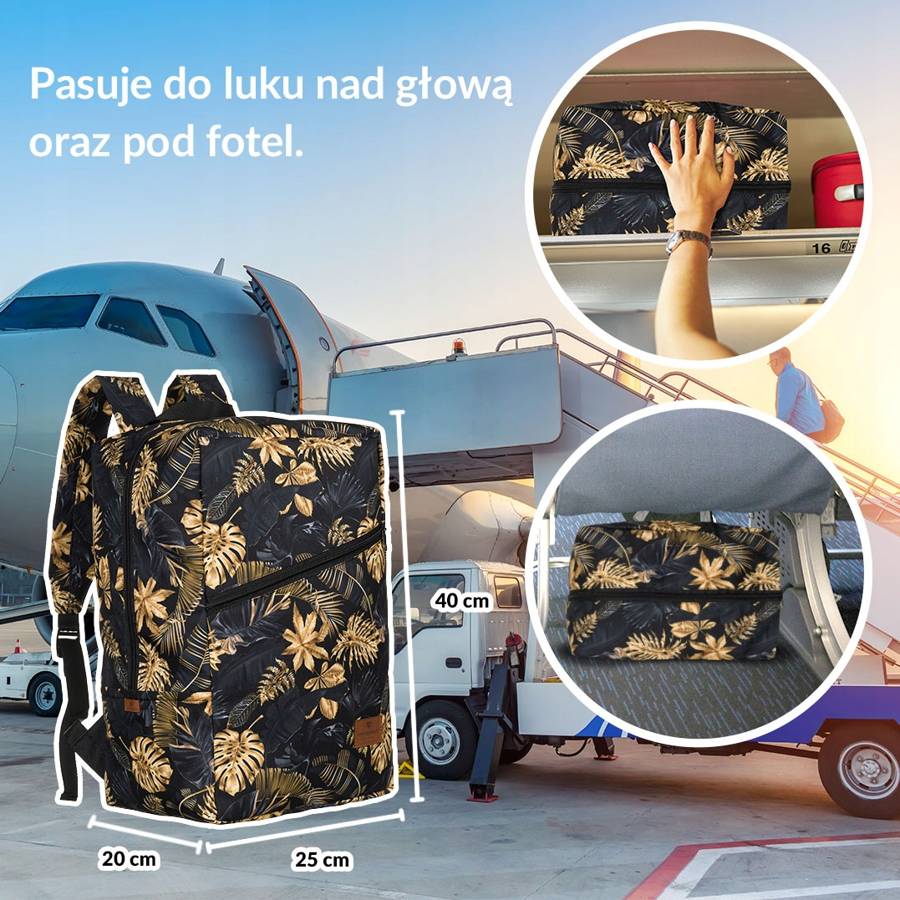 Plecak-torba podróżna z uchwytem na walizkę - Peterson