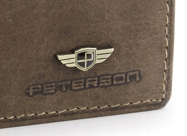 Ponadczasowy, skórzany portfel męski bez zapięcia RFID - Peterson 
