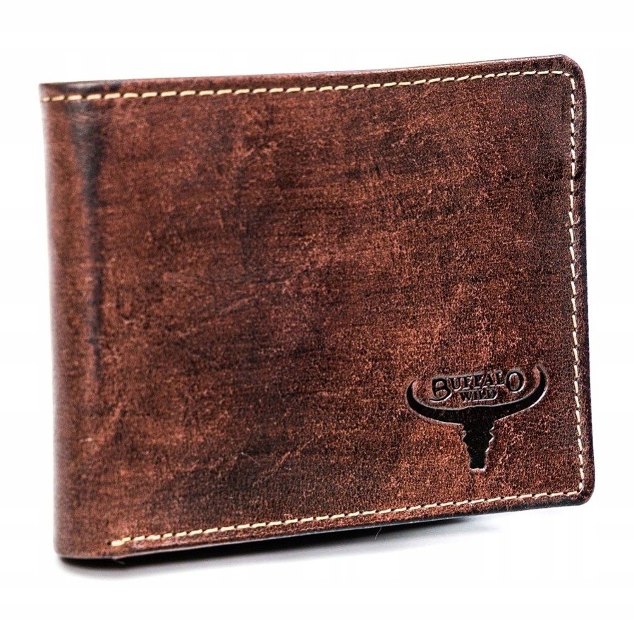 Poręczny, skórzany męski portfel — Buffalo Wild 