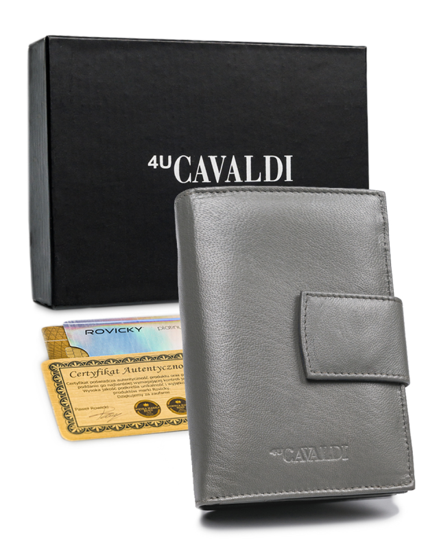 Portfel damski skórzany RFID stop — Cavaldi