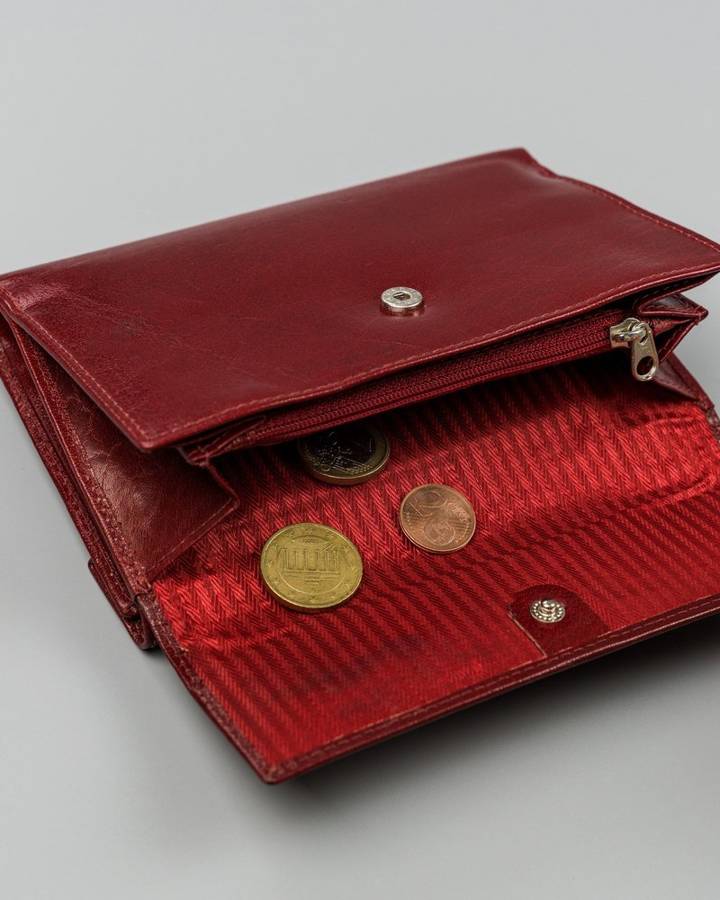 Skórzany portfel damski na zatrzask - Rovicky