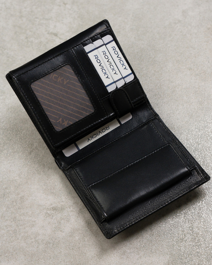 Skórzany portfel męski na karty - Rovicky