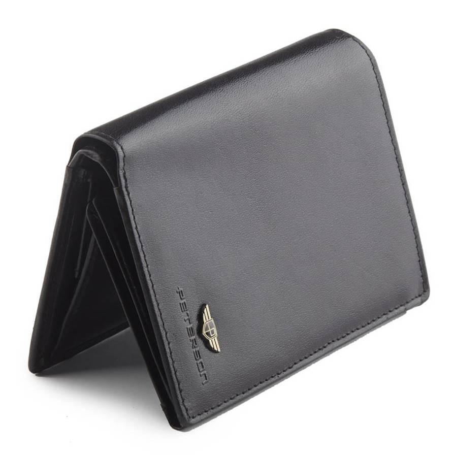 Skórzany portfel męski z portmonetką typu piekiełko - Peterson
