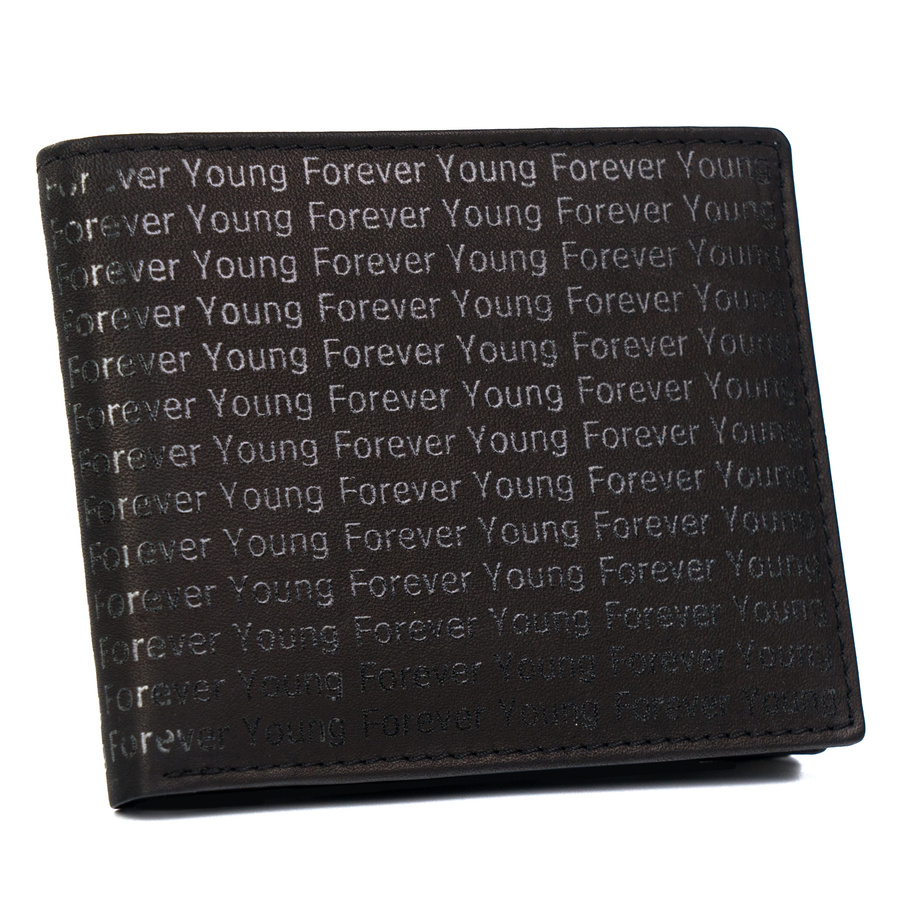 Skórzany portfel zdobiony monogramem - Forever Young