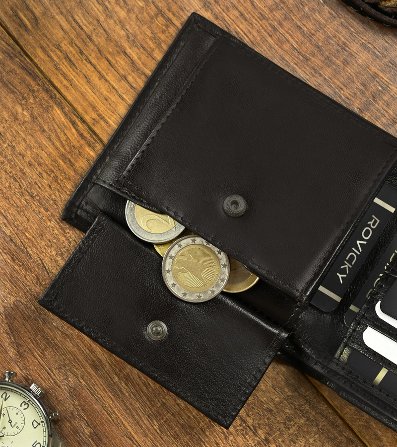 Solidny, skórzany portfel męski z ochroną RFID i etui na karty - Always Wild