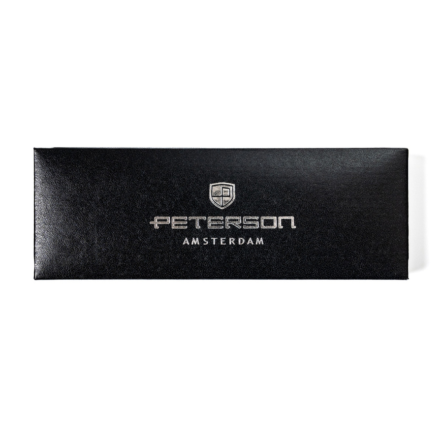 Zestaw dwóch eleganckich długopisów z niebieskim i czarnym tuszem - Peterson