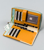 Kolorowy portfel damski z dwiema sekcjami, skóra naturalna - Rovicky