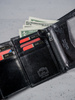 Minimalistyczny portfel męski z czarnej skóry naturalnej - Pierre Cardin