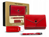 Zestaw prezentowy: średni, skórzany portfel damski, brelok i długopis - Peterson